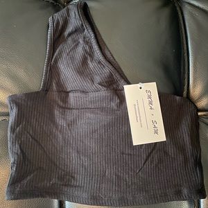 Black Crop Top Shirt